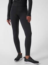 Athleta XS Altitude Tight Leggings Polartec, Black WARM Fleece-Lined Winter NEW