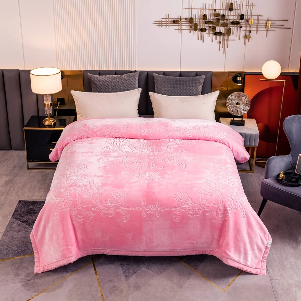 Fleece Blanket King Size, Heavy Korean Mink Blanket,12 Lbs, 2 Ply, Soft and Warm - Image 3 of 4