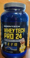 Whey Tech Pro 24 Whey Protein Isolate & Concentrate Powder Cinnamon Swirl 32 oz