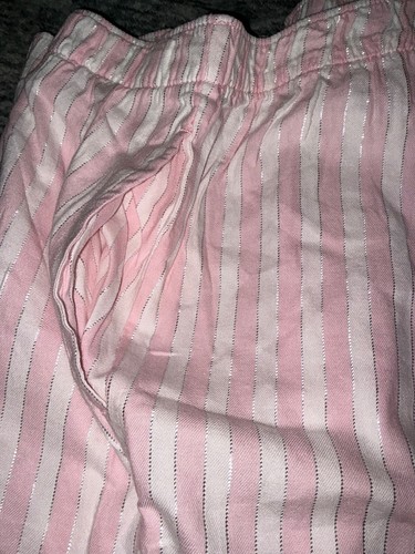 Victoria's Secret Bling LS Tee-Jama + Flannel Pants Set Pretty Blossom Shimmer L - Picture 8 of 13