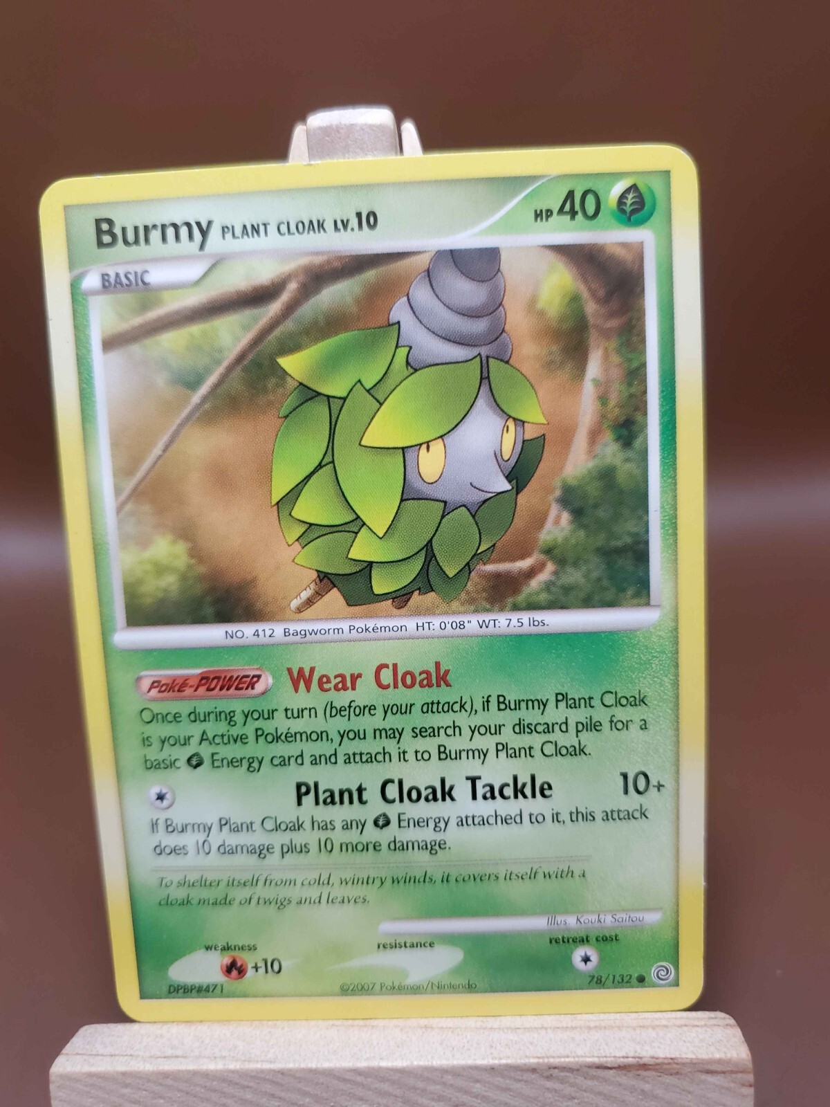 LP Burmy Plant Cloak 78/132 Secret Wonders 2007 Pokemon Card
