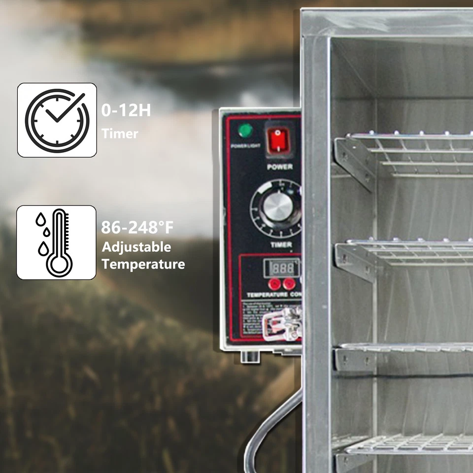 Hakka Digital Eléctrico Ahumador Parrilla 8 Estantes Exterior Barbacoa Comercial Parrilla de Alimentos Foto 2 de 4