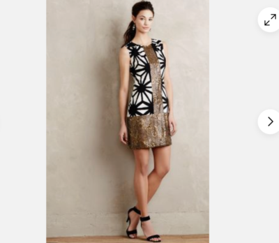 gold sequin dress anthropologie Gold Sequin Floral Off-Shoulder Gown – Olvi's Lace main image 0
