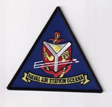 NAS Oceana (Black Edging) Patch – Iron On/ Sew On, 4.5" Patch