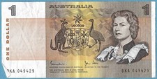 Australian 1982 $1 One Dollar Johnston Stone DKA049429