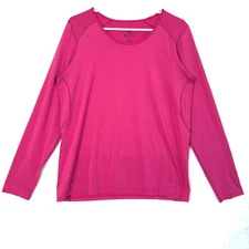 PATAGONIA Long Sleeve Base Layer Lightweight Outdoor T Shirt Womens L Pink 45625