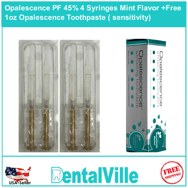 Opalescence 45 Teeth Whitening Gel 4 Syringes + FREE Toothpaste eBay