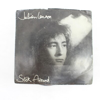 Julian Lennon Stick Around Always Think Twice 45 RPM Record VG+ 7-89437