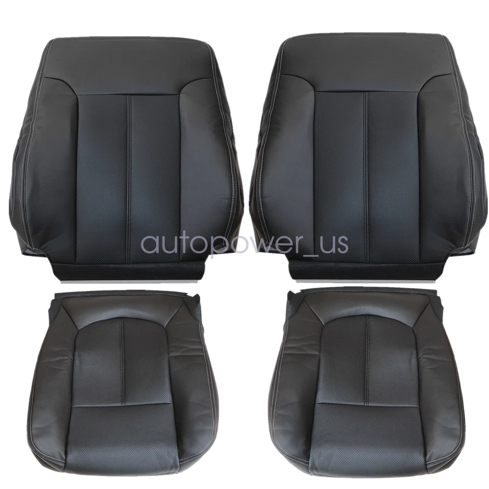 Replacement For 2011-2016 Ford F550 Super Duty Front Perforated Seat Cover Black Foto 2 de 4