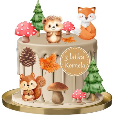 Animals Essbar Waldtiere Tortenaufleger Monkey Lion Zoo  Torte Geburstag