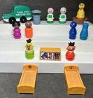 Vintage SESAME STREET Little People Figure Lot Fisher Price 1970's Muppets +++