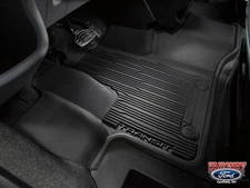 23-26 Transit OEM Ford Tray Style Rubber Floor Mat Set 2-pc for VINYL FLOOR ONLY