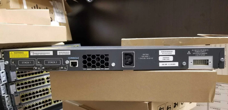 Cisco Catalyst 3750G WS-C3750G-12S-E 12-Port SFP Managed Gigabit Switch  3750g - Image 2 of 2