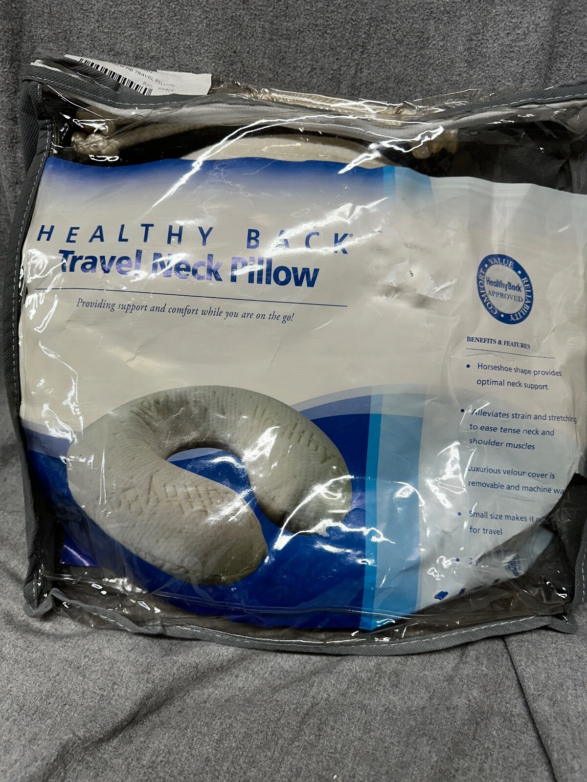 Ultra-Comfortable Memory Foam Travel Pillow for Neck Support  -image