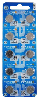 30 Renata 357 SR44W Silver Oxide 1.55v 0% MERCURY Batteries