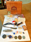 Box Lot,Fuentes Cigar Box w/20 pcs Top Desk Drawer Memerobilia, Toys, coins,etc. — photo 1