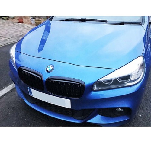 Painted Black For BMW 2-Series F45 F46 2014-2017 M Type Front Kidney Grille - Picture 4 of 6