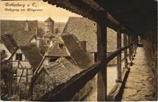 Old postcard postcard Rothenburg wehrgang am Klingentor GERMANY (1076766)