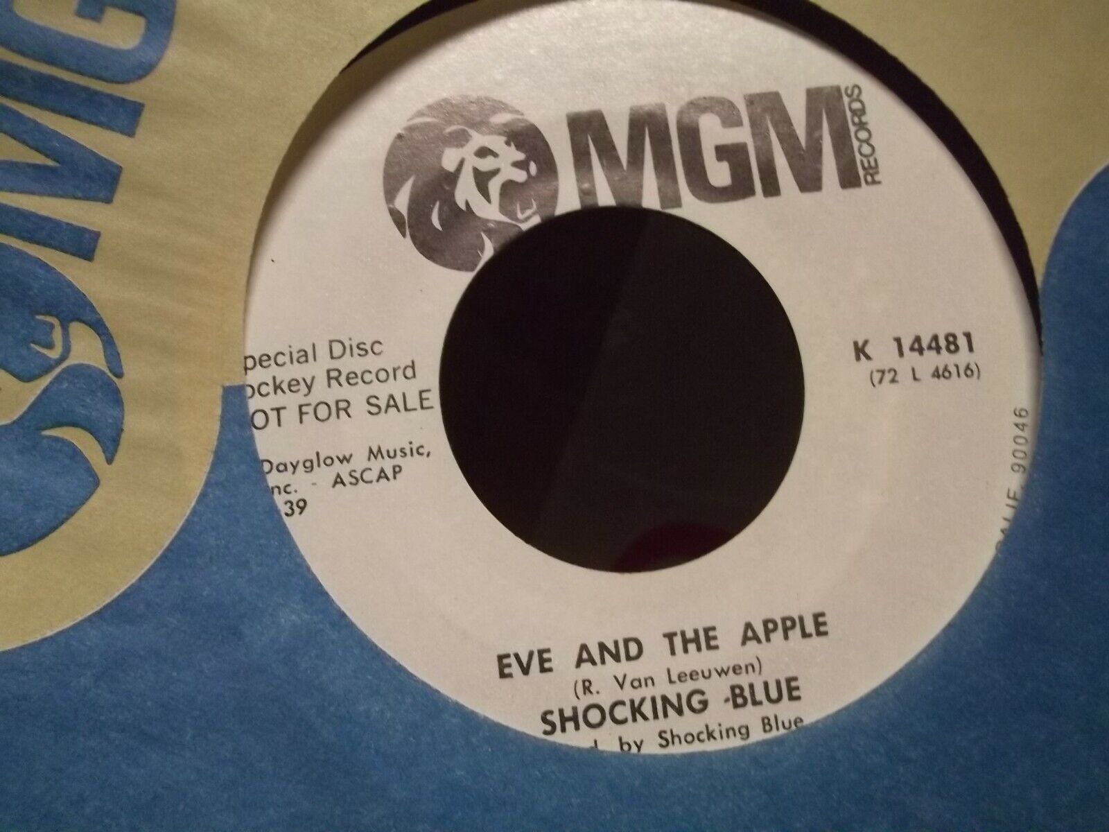 E*PROMO*SHOCKING BLUE WHEN I WAS A GIRL/EVE & THE APPLE ON MGM RECORDS