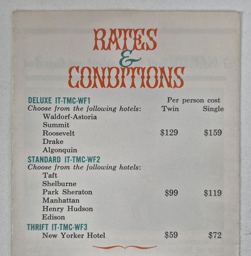 New York World’s Fair 1964-1965 Brochures Six Day FunTours Pamphlet - Picture 3 of 9