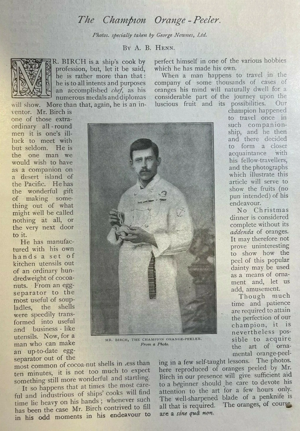 1900 Mr. Birch World Champion Orange Peeler illustrated