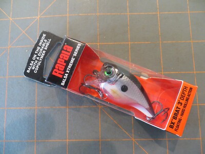 New Rapala Balsa Wood BX BRAT - BXB3 - Silver - 2 inch