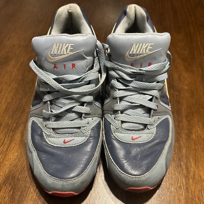 Nike Air Max Command Leather Dark Slate White Blue Red Gray Size 10.5