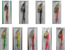 5 PACK 21g FLYING C LURES SILVER GOLD COOPER BLADE SPINNER SALMON FEFC02