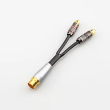 5-Pin DIN Male to 2 Dual RCA Female Audio MIDI Cable For Naim Quad Stereo System