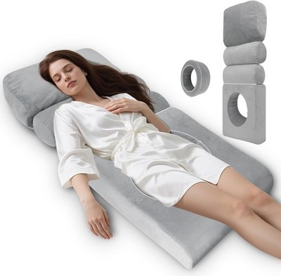 BBL Bed after Surgery for Sleeping, Ergonomic BBL Pillow with Hole, High Density