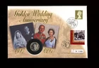 1997 Golden Wedding Anniversary Coin Cover with Guernsey (Silver) £1 coin