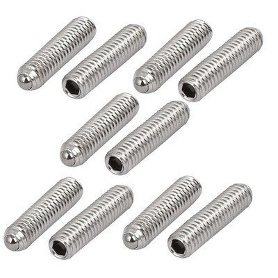 10pcs M4x16mm 304 Stainless Steel Spring Hex Socket Ball Point Grub Set Screws