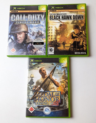 Call of Duty + Black Hawk Down + Medal of Honor Rising Sun (XBOX Classic)