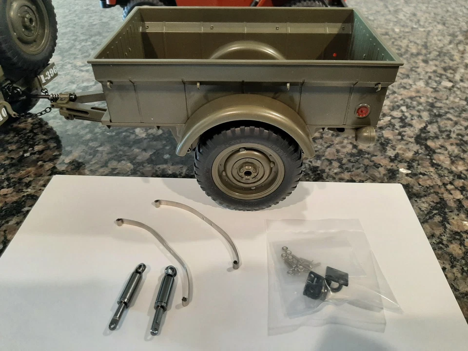 JJRC C8815 1/10 Scale Bantam T3 1/4 Ton Trailer for Willys Jeep Ford GPW - Image 4 of 4