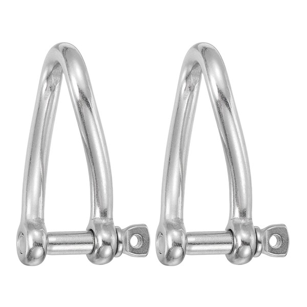 "2 StüCk 316 Edelstahl Twist SchäKel 90 Grad 3/8\\\" 10Mm FüR Twisted Clevis"-image