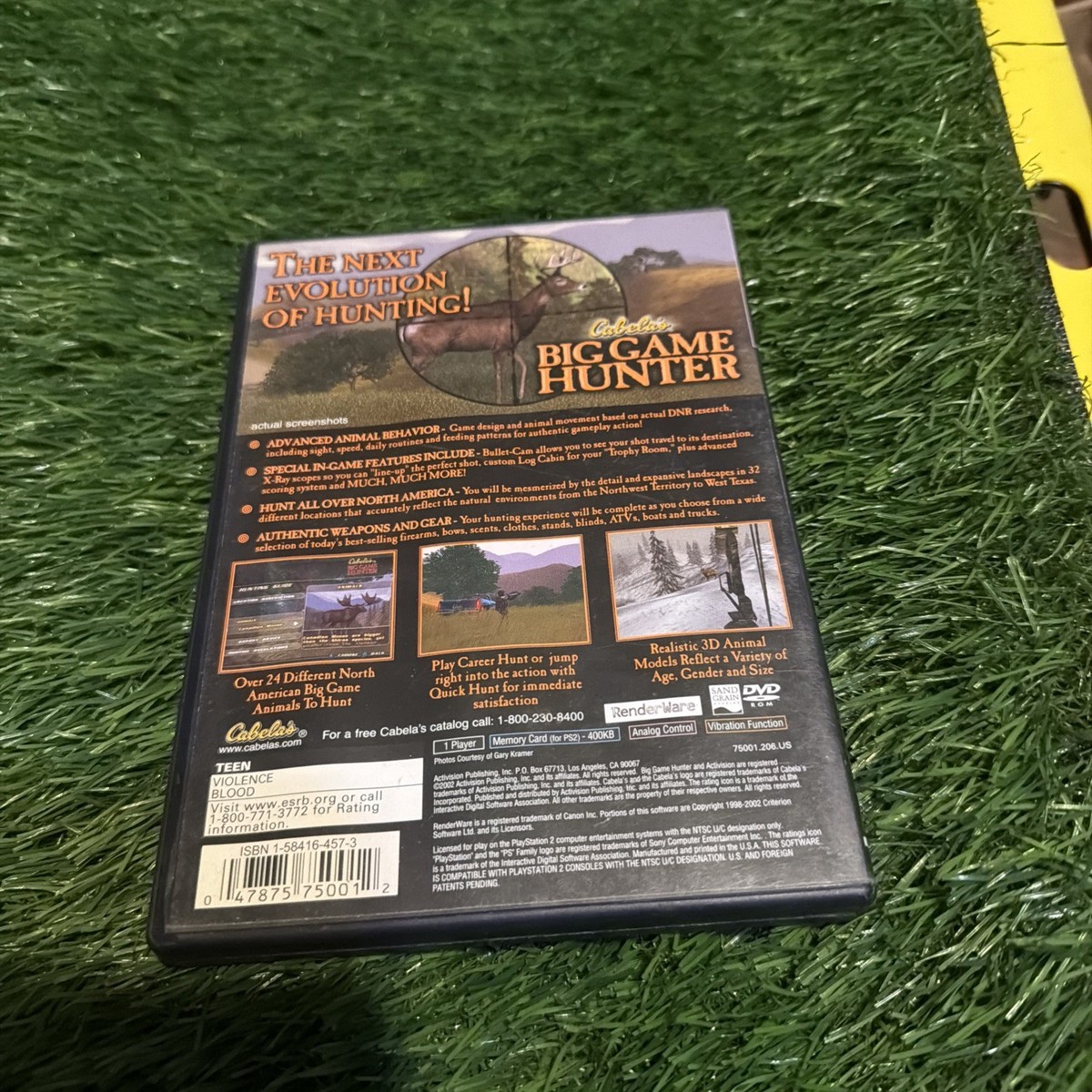 PS2 Playstation 2 Cabela's Big Game Hunter Deer Hunting Shooter