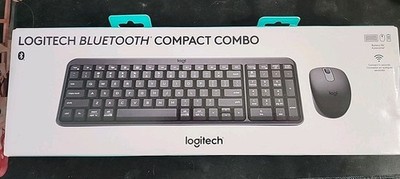 Brand New Logitech Bluetooth Compact Combo Black (920-013507) Keyboard & Mouse A