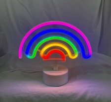 Colorful Rainbow Neon Led Night Lights Lamp Battery Operated