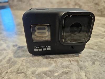 GoPro Hero 8 Black 12 mp Action Camera Cracked Screen and Camera Lens