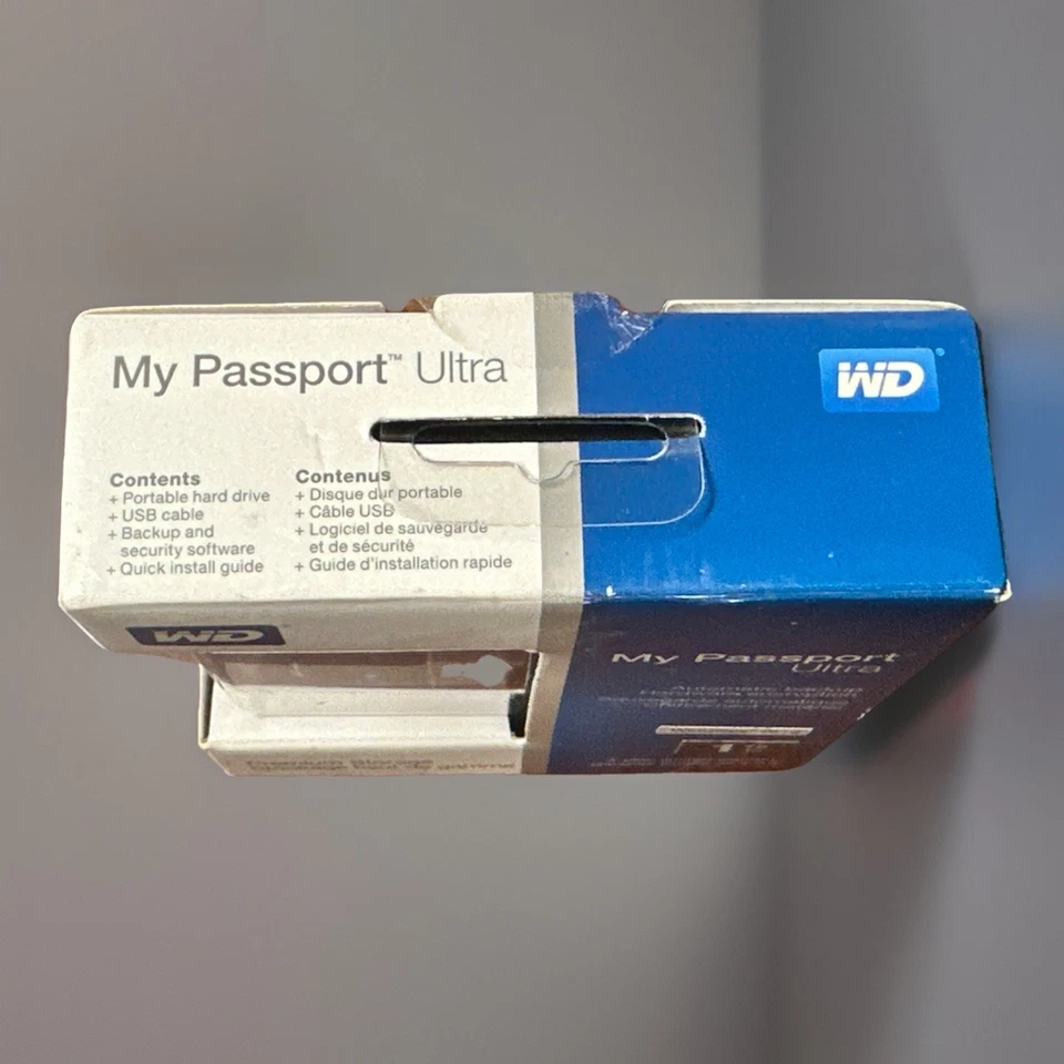 Western Digital Portable Hard Drive My Passport Ultra 1 TB NIB Sealed Blue - Image 2 of 4