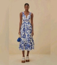 Large Farm Rio Flowerful Birds Mididress