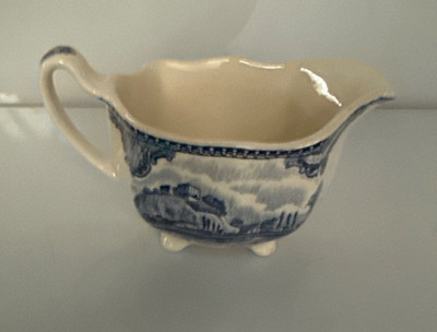 Sauciere # Johnson Bros. England # blau # Vintage
