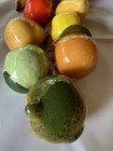 Vintage Ceramic Hanging Rope Full Of Colorful Fruit MCM nostalgic "kitsch" — photo 2