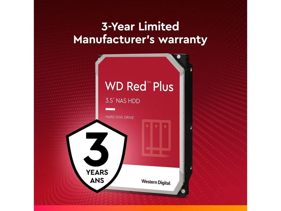 WD Red Plus 2TB NAS Hard Disk Drive - 5400 RPM Class SATA 6Gb/s, CMR, 64MB - Image 4 of 4