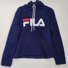 Fila Embroidered Pullover Teddy Fleece Hoodie Women's Medium