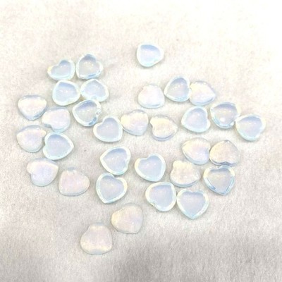 30pcs 14mm Artificial Opal Stone Heart CAB CABOCHON DIY Jewelry Making