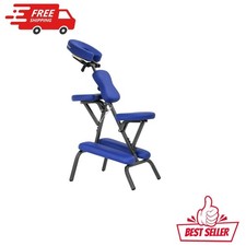 NEW Portable Massage Chair Folding Adjustable Sponge Lightweight Travel Blue
