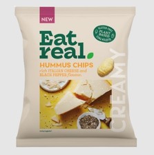 Eat Real Hummus Chips Italian Cheese & Black Pepper 45g-18 Pack
