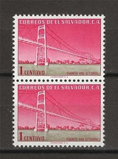 El Salvador 1954 Sc# 652 Coastal bridge pair MNH