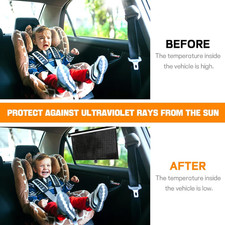2PCS Car Window Shades for Baby, 17.72" 15.75" Retractable Roller Auto Side W...